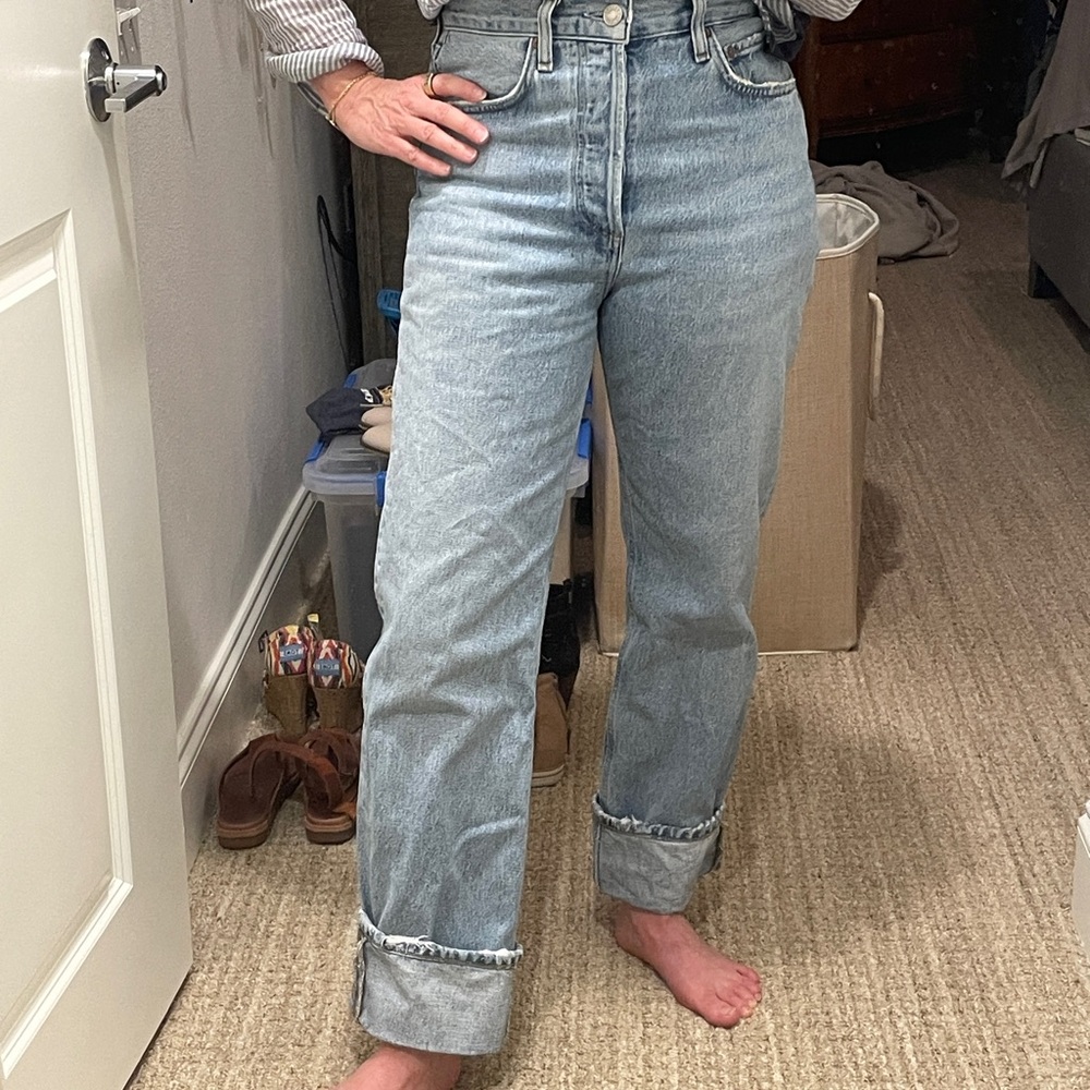 AGOLDE high rise cuffed Fran Jean